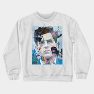 LUDWIG WITTGENSTEIN oil and acrylic portrait Crewneck Sweatshirt
